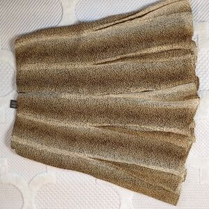 Silk Leopard Print Flare Skirt XL Jones New York